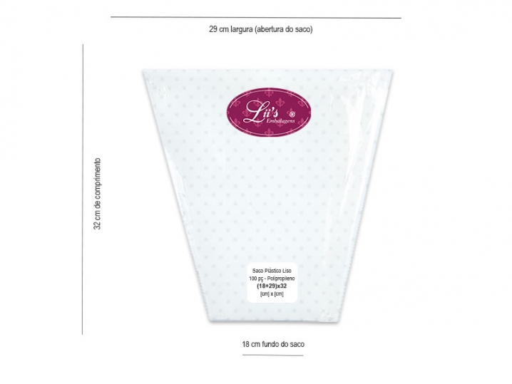 SACO CÔNICO MAÇARIA 18+29X32 - 100 PÇ - 