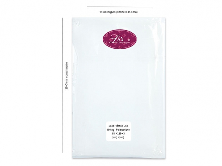 SACO SANFONA FUNDO 18X29+3 - 100 PÇ - 