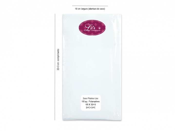 SACO SANFONA FUNDO 18X32+3 - 100 PÇ - 