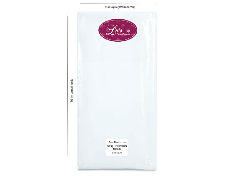 SACO LISO PP 18X30 - 100 PÇ - 