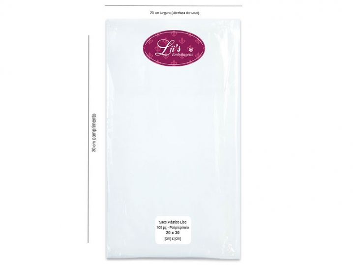 SACO LISO PP 20X30 - 100 PÇ - 