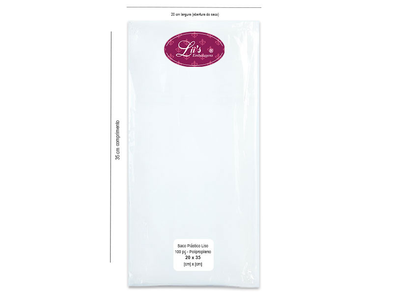 SACO LISO PP 20X35 - 100 PÇ - 