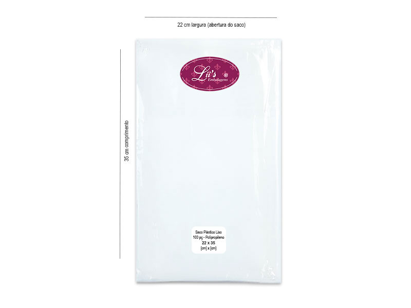 SACO LISO PP 22X35 - 100 PÇ - 