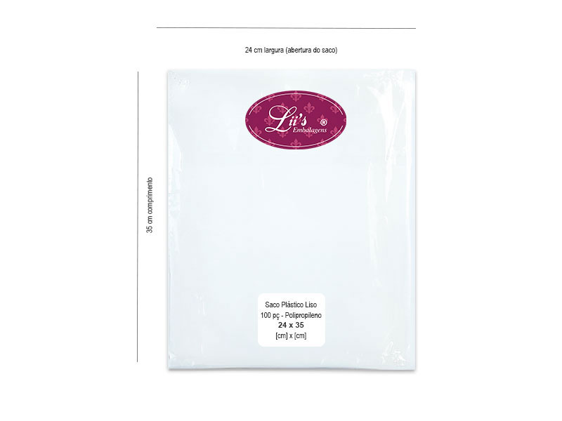 SACO LISO PP 24X35 - 100 PÇ - 