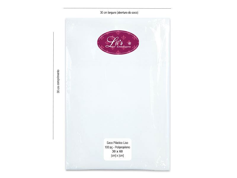 SACO LISO PP 30X60 - 100 PÇ - 