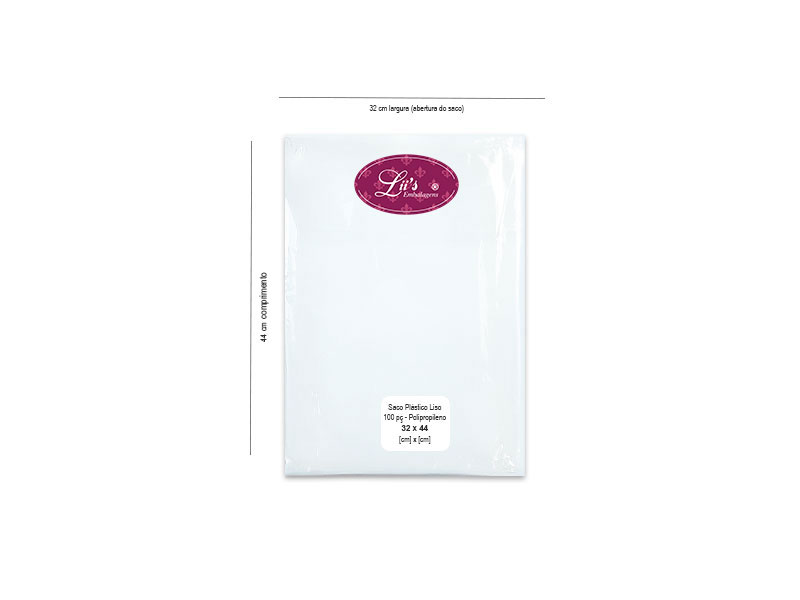 SACO LISO PP 32X44 - 100 PÇ - 