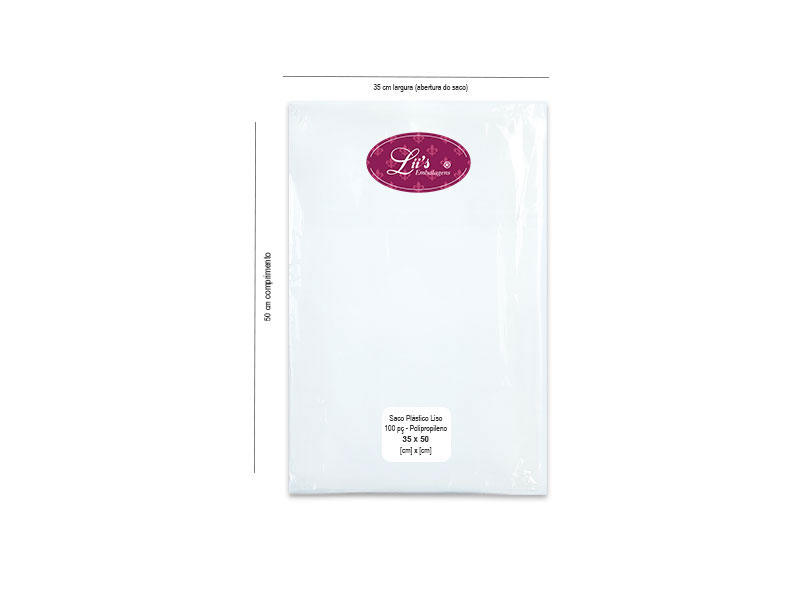 SACO LISO PP 35X50 - 100 PÇ - 