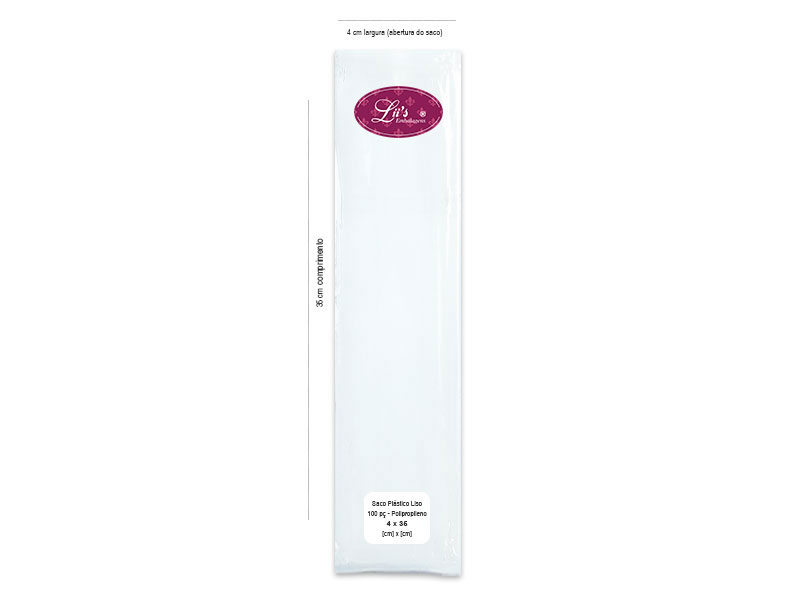 SACO LISO PP 4X35 - 100 PÇ - 