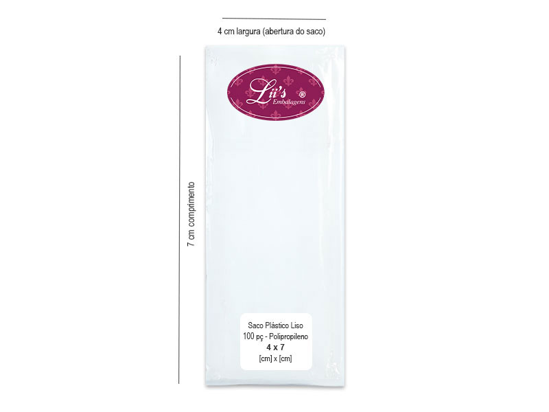 SACO LISO PP 4X7 - 100 PÇ - 