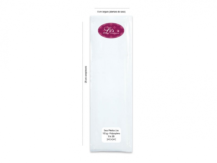 SACO LISO PP 5X25 - 100 PÇ - 
