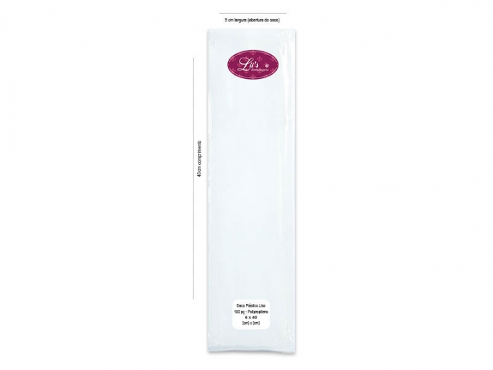 SACO LISO PP 5X40 - 100 PÇ - 