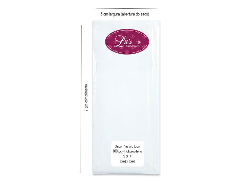SACO LISO PP 5X7 - 100 PÇ - 