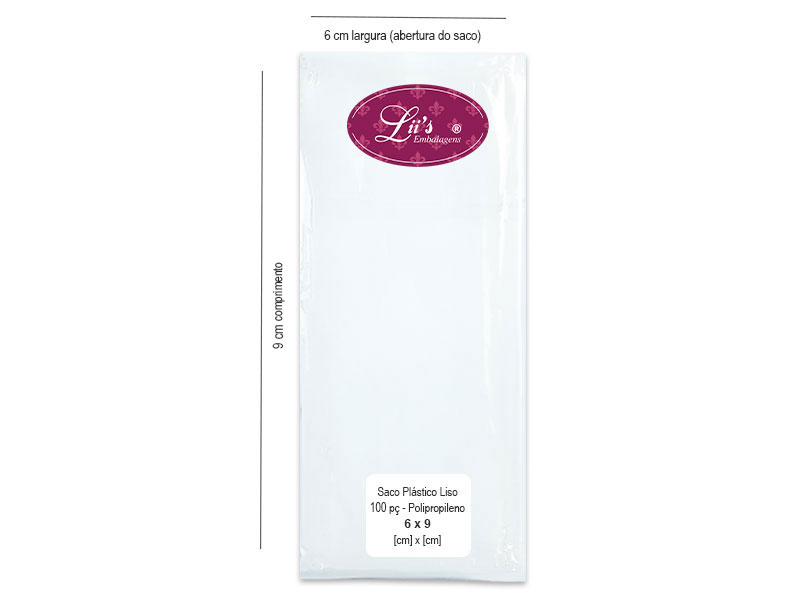 SACO LISO PP 6X9 - 100 PÇ - 
