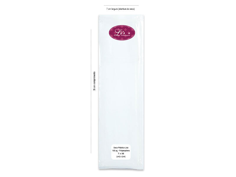 SACO LISO PP 7X35 - 100 PÇ - 