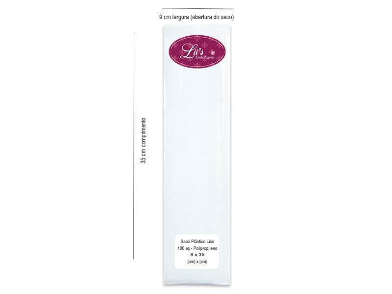 SACO LISO PP 9X35 - 100 PÇ - 