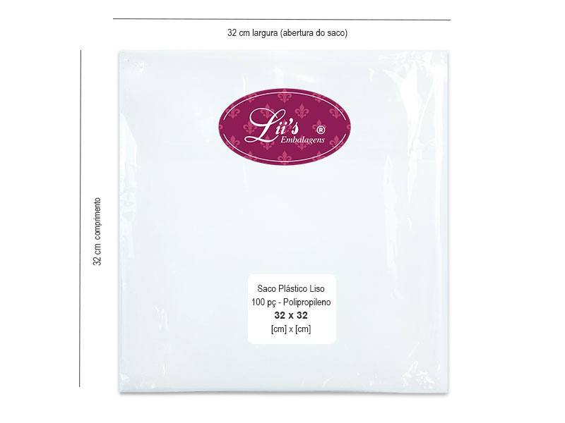 SACO LISO PP 32X32 - 100 PÇ - 
