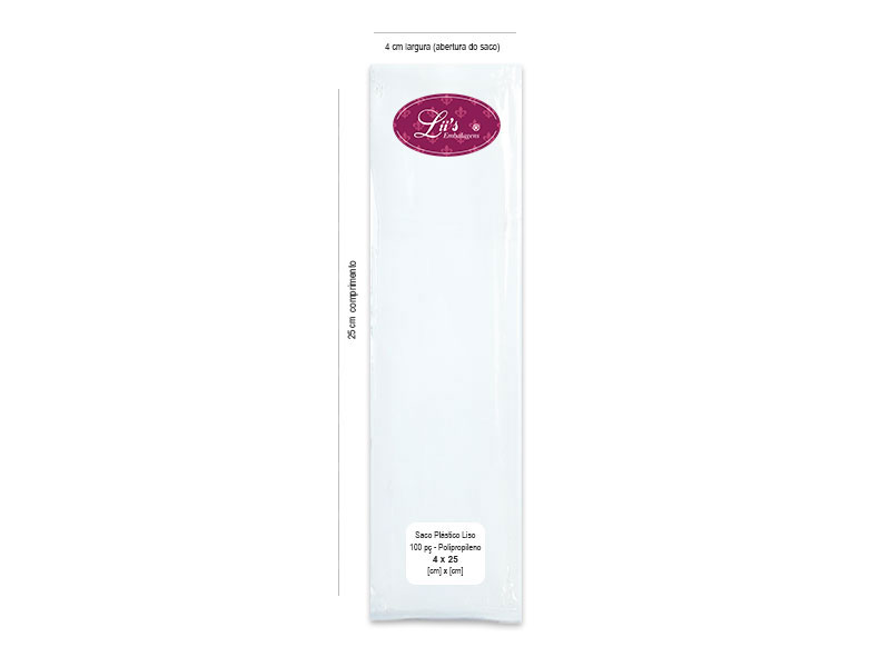 SACO LISO PP 4X25 - 100 PÇ - 