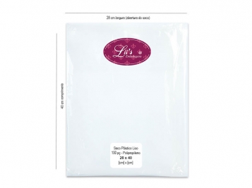 SACO LISO PP 28X40 - 100 PÇ