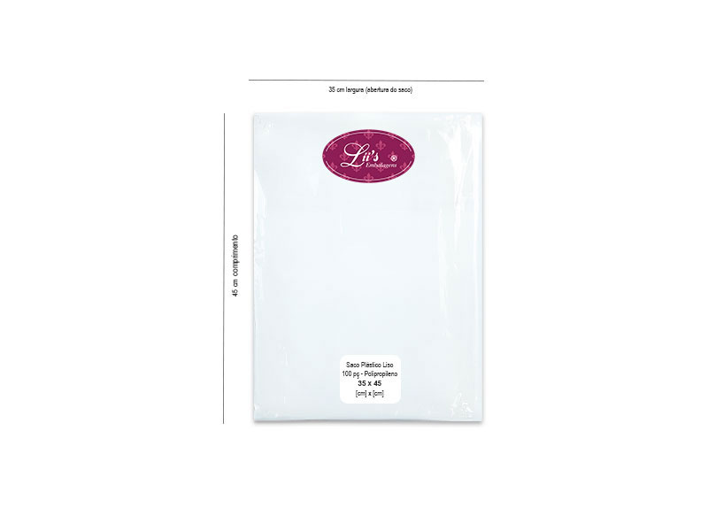 SACO LISO PP 35X45 - 100 PÇ