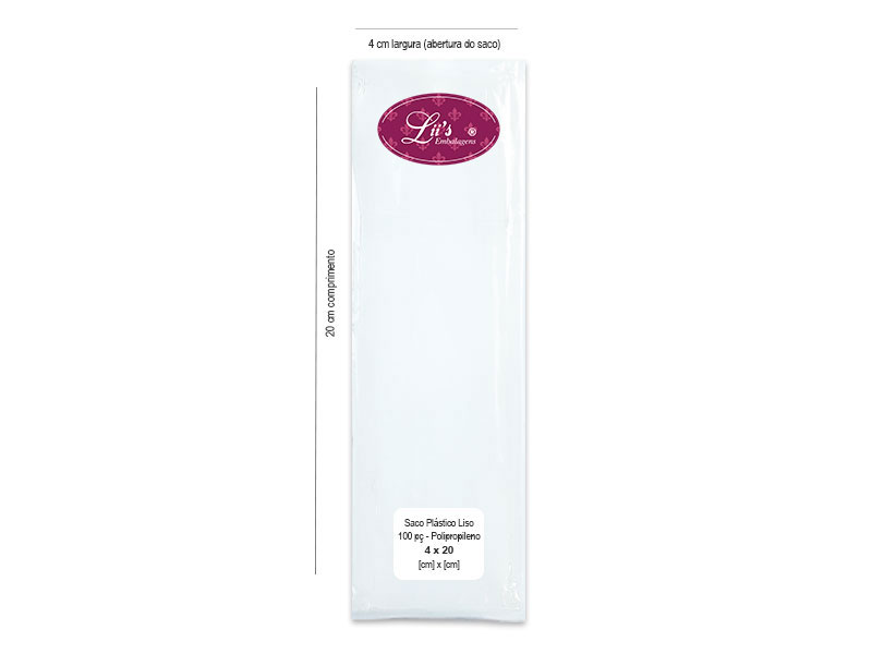 SACO LISO PP 4X20 - 100 PÇ