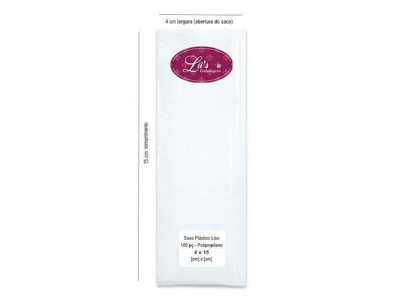 SACO LISO PP 4X15 - 100 PÇ