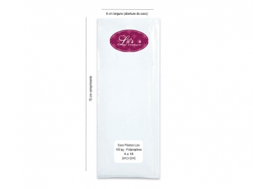 SACO LISO PP 6X15 - 100 PÇ