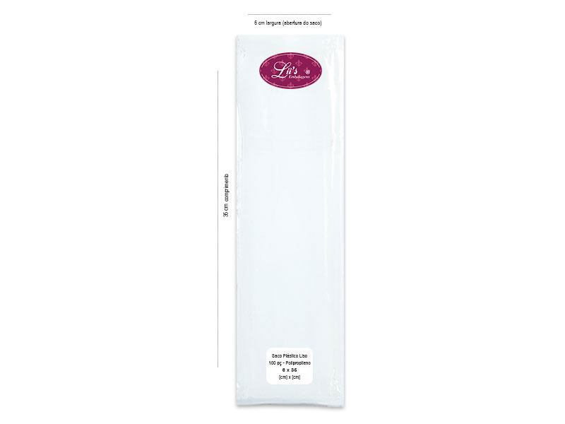 SACO LISO PP 6X35 - 100 PÇ