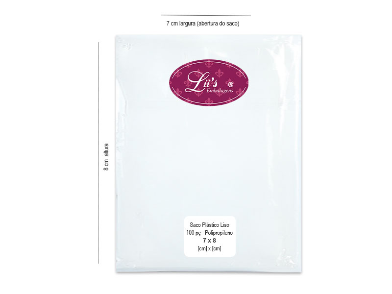 SACO LISO PP 7X8 - 100 PÇ